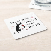 Dessous-de-verre Carré En Papier Vous m'avez eu à Merlot Funny Wine Pun (Incliné)