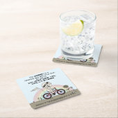 Dessous-de-verre Carré En Papier Voyage est un cadeau (En situation)