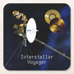 Dessous-de-verre Carré En Papier Voyager interstellaire