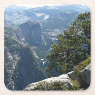 Dessous-de-verre Carré En Papier Vue de montagne de Yosemite dans le parc national