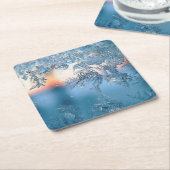 Dessous-de-verre Carré En Papier Vue figée (Incliné)