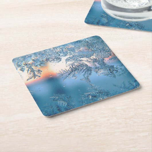 Dessous-de-verre Carré En Papier Vue figée (Incliné)