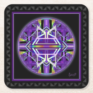 Dessous-de-verre Carré En Papier W3 Violet