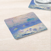 Dessous-de-verre Carré En Papier Waterloo Bridge (Londres), Monet (Incliné)
