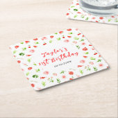 Dessous-de-verre Carré En Papier Watermelon and Pomegranate Birthday (Incliné)