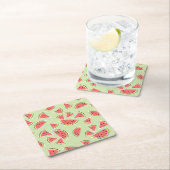 Dessous-de-verre Carré En Papier Watermelon Green Multi (En situation)