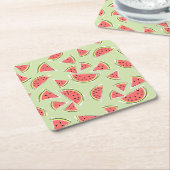Dessous-de-verre Carré En Papier Watermelon Green Multi (Incliné)