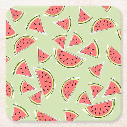 Dessous-de-verre Carré En Papier Watermelon Green Multi (Devant)