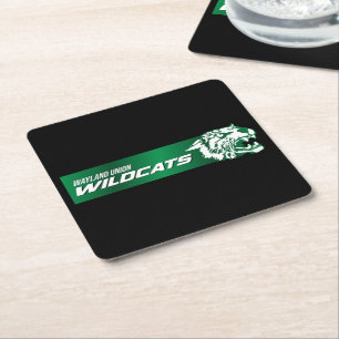 Dessous-de-verre Carré En Papier Wayland Union Wildcats #2