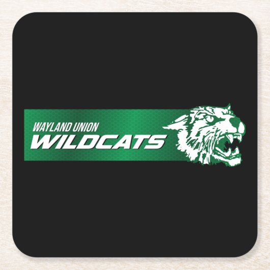 Dessous-de-verre Carré En Papier Wayland Union Wildcats #2 (Devant)
