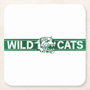 Dessous-de-verre Carré En Papier Wayland Union Wildcats #8