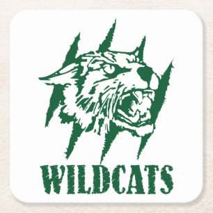Dessous-de-verre Carré En Papier Wayland Union Wildcats #9