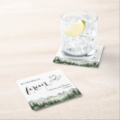 Dessous-de-verre Carré En Papier We decided on Forever Elegant Wedding (En situation)