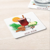 Dessous-de-verre Carré En Papier Week-end de Wassail (Incliné)