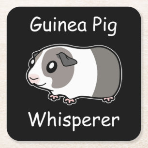 Dessous-de-verre Carré En Papier Whisperer de porc de Guinée