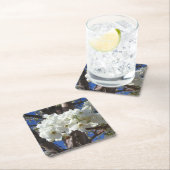 Dessous-de-verre Carré En Papier White Blossoms II (En situation)