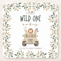 Wild One Safari Animaux Baby shower neutre