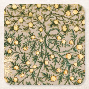 Dessous-de-verre Carré En Papier William Morris Fruit Floral Jardin Fleur Classique