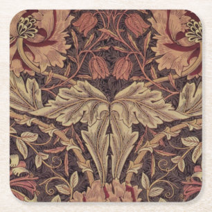 Dessous-de-verre Carré En Papier William Morris Honeysuckle, Vintage, 1876