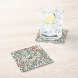 Dessous-de-verre Carré En Papier William Morris Lily Art Nouveau Papier Carré Côte