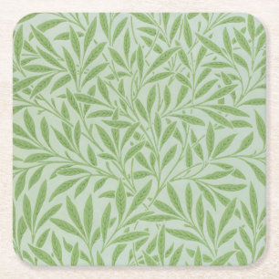 Dessous-de-verre Carré En Papier William Morris Saule Fleur Classique Vert