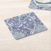 Dessous-de-verre Carré En Papier William Morris Windrush fleurs bleues (Incliné)