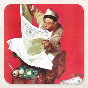 Dessous-de-verre Carré En Papier Willie Gillis sur K.P