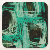 Dessous-de-verre Carré En Papier Windows bleu vert I (Devant)