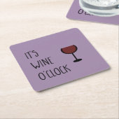 Dessous-de-verre Carré En Papier Wine O'Clock (Incliné)