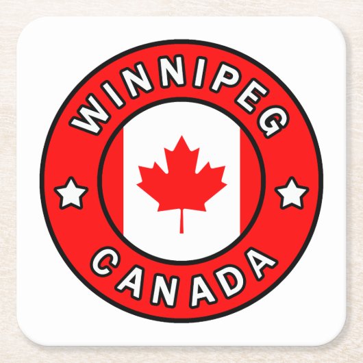 Dessous-de-verre Carré En Papier Winnipeg Canada (Devant)