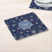 Dessous-de-verre Carré En Papier Winter Wonderland Snowflake (Incliné)