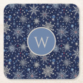 Dessous-de-verre Carré En Papier Winter Wonderland Snowflake (Devant)