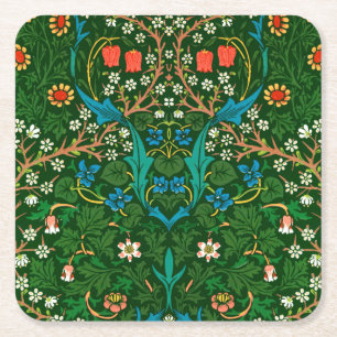 Dessous-de-verre Carré En Papier WM Morris Blackthorn Motif Art nouveau