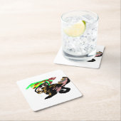 Dessous-de-verre Carré En Papier Wolf autumn joy (En situation)