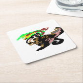 Dessous-de-verre Carré En Papier Wolf autumn joy (Incliné)