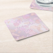 Dessous-de-verre Carré En Papier y'a de l'amour dans l'air    (Incliné)