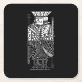 Dessous-de-verre Carré En Papier Ying Yang King (Devant)