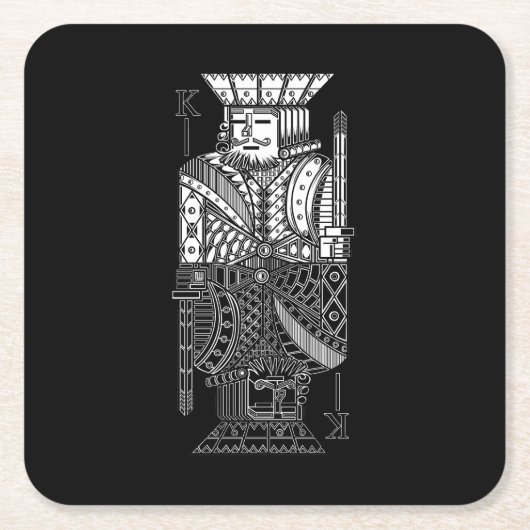 Dessous-de-verre Carré En Papier Ying Yang King (Devant)