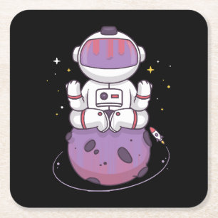 Dessous-de-verre Carré En Papier Yoga spatial 