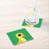 Dessous-de-verre Carré En Papier Zander le canard (En situation)