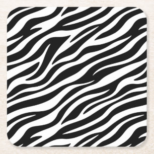 Dessous-de-verre Carré En Papier Zebra Stripes Motif sans couture Poster de animal-