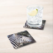 Dessous-de-verre Carré En Papier Zèbre (En situation)