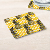 Dessous-de-verre Carré En Papier Zigzags d'ananas (Incliné)