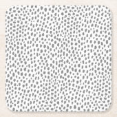 Dessous-de-verre Carré En Papier Zones grises de Dalmatie (gris/blanc) (Devant)