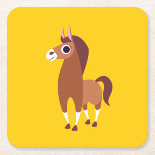 Dessous-de-verre Carré En Papier Zora le cheval