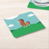 Dessous-de-verre Carré En Papier Zora le cheval (Incliné)