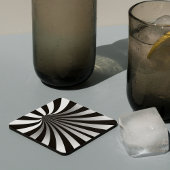 Dessous-de-verre Carré noir de l'illusion optique hypnotique