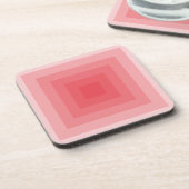 Dessous-de-verre Carré rouge géométrique (Côté gauche)