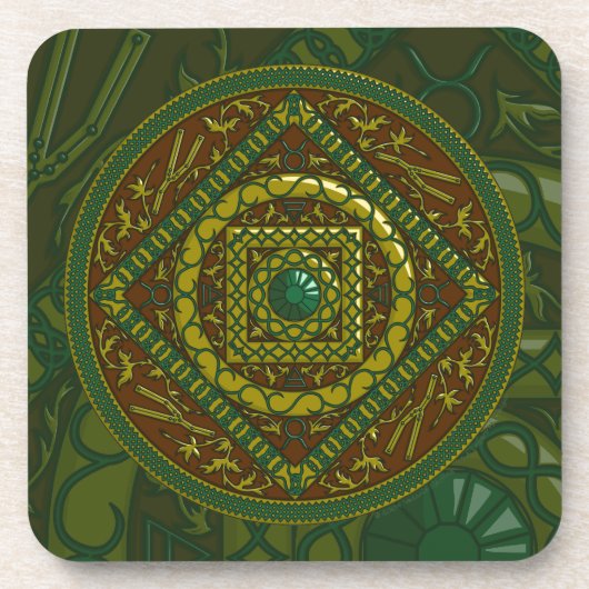 Dessous de verre Carré Taurus Mandala (Devant)