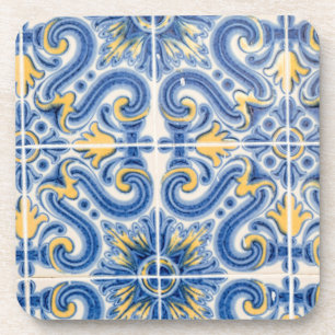 Dessous-de-verre Carreau bleu et jaune, Portugal